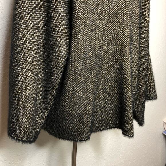 Anthropologie Sleeping on Snow black metallic open front cardigan size One Size - Picture 14 of 16